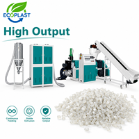 Granulateur de recyclage plastique à refroidissement par air économique avec changeur de tamis hydraulique 80-200 kg/h