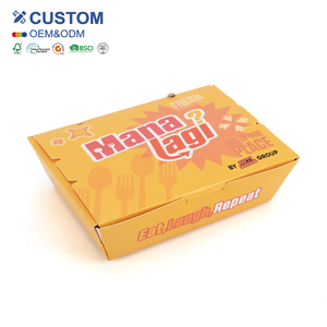Caja de Papel Plegable <span class=keywords><strong>para</strong></span> Alimentos con Logotipo Personalizado, Empaque <span class=keywords><strong>para</strong></span> Llevar de Grado Alimenticio <span class=keywords><strong>para</strong></span> <span class=keywords><strong>Hamburguesas</strong></span>, Sándwiches, Pollo Frito y Papas Fritas - Product Image 1