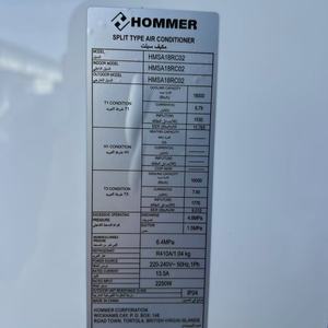 Tropical Air Conditioner HOMMER Standard 18000btu Cooling Only Golden Fin R410A Self Clean 220v Air Conditioners - Product Image 3
