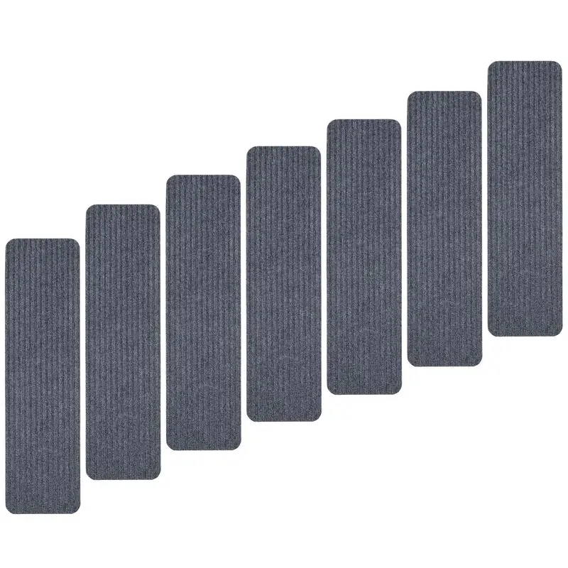 Для дома и улицы собака лестничные ступени колодки Нескользящие лестница ковер (серый) 8x30 дюймов включает в себя клейкая лента