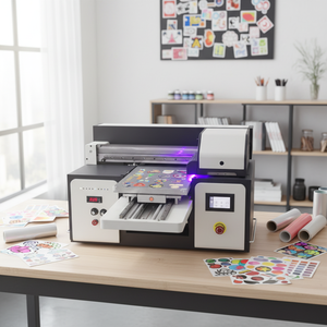Automatic New Small <strong>UV</strong> Crystal Label <strong>Printer</strong> <strong>Mini</strong> A3 Format Digital <strong>UV</strong> LED Flatbed XP600 Bill/Tube <strong>Printer</strong> 1 Year Warranty - Product Image 1