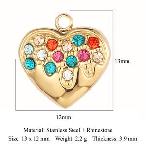 Collier de pendentifs rétro français en acier inoxydable pour bricolage en acier au titane <span class=keywords><strong>Love</strong></span> Shell Heart Devil's Eye Design Accessoire de mode avec - Product Image 6