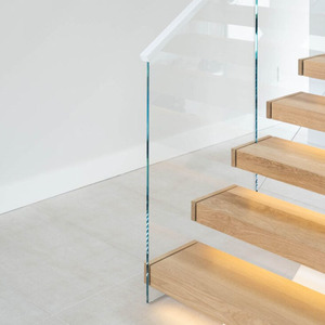 Escalera Flotante de <span class=keywords><strong>Madera</strong></span> Sólida para Interiores, Decorativa y Moderna, <span class=keywords><strong>con</strong></span> Viga Invisible, Prefabricada para Remodelación de Casas - Product Image 4