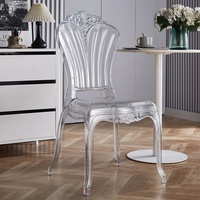 Chaise Trône Transparente Incassable 2026 en Acrylique pour Salle à Manger, Mariages, Banquets, Appartements, Salons, Hôtels et Événements