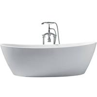 Baignoire autoportante ovale en acrylique blanc KMRY KB-7020 2025 moderne et écologique avec drain central – Garantie 2 ans pour salle de bain