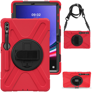 Tracolla rotante 360 per Samsung <span class=keywords><strong>Tab</strong></span> <span class=keywords><strong>S8</strong></span> S9 S10 <span class=keywords><strong>Ultra</strong></span> X900 X910 x 910 protezione robusta per Tablet antiurto - Product Image 1