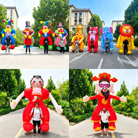 Costume gonflable de marionnette marchante Caishen, personnalisé pour le Nouvel An chinois, idéal pour les défilés, spectacles et événements en plein air