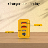 UK EU US 120w Dual Usb-a Tipe C 4 Port Pengisi Daya Dinding Quick Charge Qc 3.0 Pd Usb C Pengisian Cepat Adaptor Ponsel