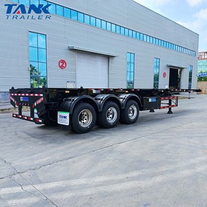 Semi-remorque squelette porte-conteneurs 40 pieds à 3 essieux, châssis robuste, pour <span class=keywords><strong>transport</strong></span> <span class=keywords><strong>de</strong></span> conteneurs, fabriquée en Chine - Product Image 2