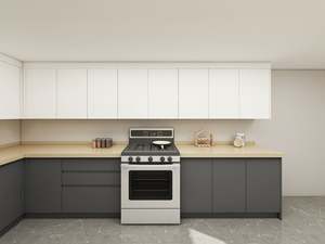 Ensemble de placards complets sur mesure en PVC/lacquer, placards de cuisine modernes en vinyle, petits, provenant d'un fournisseur du Guangdong - Product Image 4