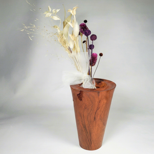 Jarrón de Mesa de Madera Premium para Arreglos Florales Artificiales, Centros de Mesa para Bodas y Decoración de Hogar de Lujo - Product Image 1