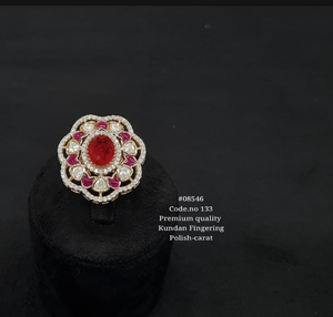Kundan Fingering Style Kundan Accessories Caret Plated Premium Kundan Jewelry Making Decorative <b>Craft</b> Components Supplies - Product Image 5
