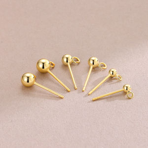 Accessoires de bijoux Boucles d'oreilles en argent sterling 925 Boucles d'oreilles à perles rondes avec anneau ouvert fendu pour faire du bricolage à la main - Product Image 6