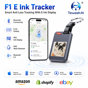 Localizador de Equipaje F1 con Tinta Electrónica, Compatible con <span class=keywords><strong>Apple</strong></span> Find My 5 3, Dispositivo Antipérdida, Tarjeta NFC, Llavero Inteligente y Portátil - Product Image 1