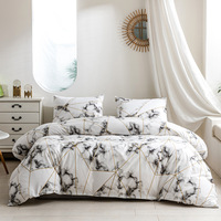 Housse de couette en microfibre brossée imprimée numérique personnalisée draps et taies d'oreiller