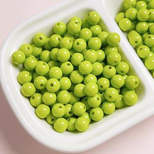 8Mm couleur schéma peinture couleur unie perles rondes bricolage téléphone portable chaîne bijoux accessoires perles acryliques - Product Image 3