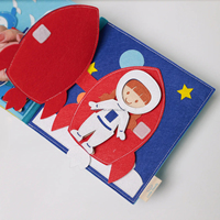 Nouveau Design Montessori Feutre Future Professions Livre Calme Feutre Doux Livre Occupé pour les tout-petits Feutre Occupé Conseil Apprendre Les Compétences De Base