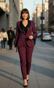 Elegante Traje de Tuxedo Formal para Mujer, Conjunto de Tres Piezas con Blazer, Pantalones y Chaleco a Juego, Atuendo Elegante para Oficina, Fiesta o Evento Nocturno - Product Image 4