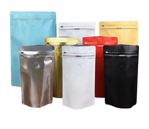 Aluminized Self-Sealing Coffee & Food Packaging <b>Bag</b> Self-Contained Rounded Frosted Aluminum Foil Seal Stock for Dog Cat Food - Product Image 1