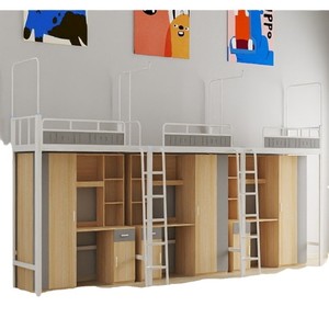 เตียงหอพักแบบรวมสามชั้นสไตล์ทันสมัยสำหรับหอพักนักศึกษาโรงเรียนอพาร์ทเมนท์ - Product Image 5