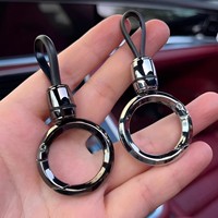 Porte-clés de voiture de luxe YECAI, porte-clés minimaliste en métal et cuir pour accessoires automobiles, cadeau adapté pour BMW Toyota Honda