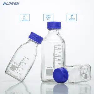 थोक 100ml GL45 के लिए कांच के बने पदार्थ वर्ग अभिकर्मक बोतल रासायनिक मीडिया बोतल भंडारण