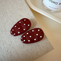 Pince à cheveux coréenne tendance, jolie pince à cheveux à pois, pince latérale, pinces bec de canard en plastique, pince à frange mignonne, accessoires capillaires pour filles