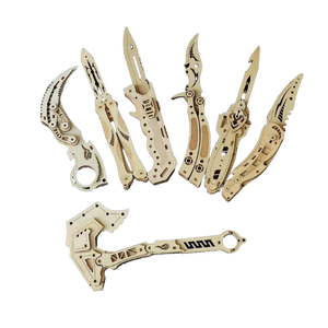 Modelo de Cuchillo 3D de Madera para Ensamblar, Rompecabezas DIY, Bloques de Construcción de Madera, Juguete para Niños, Regalo Creativo - Product Image 1