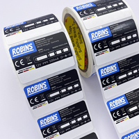 Etiquetas Personalizadas Negras para Productos Electrónicos, Resistentes al Agua, al Aceite y a los Arañazos, con Número de Serie Secuencial para Cámaras