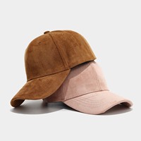 Casquette de baseball sportive unisexe en daim vintage 100 % polyester, à 6 panneaux, effet effiloché, visière courbée, unie, pour l'extérieur, modèle quatre saisons