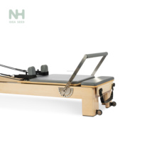Machine de Pilates Reformer Classique en Bois de Chêne, Durable, Portable, Design Ergonomique pour la Maison, la Salle de Sport et l'Entraînement Professionnel du Core