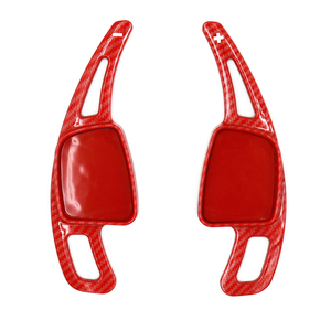 Lot de 2 manettes de vitesse sport en carbone ABS pour <span class=keywords><strong>Audi</strong></span> A3 A4 A5 S3 S4 S5 SQ5 SQ7 Q2 Q3 Q5 Q7 <span class=keywords><strong>TT</strong></span> TTS volant de voiture manette de vitesse à palettes - Product Image 3
