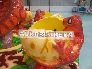 ม้าหมุนโลหะธีมไดโนเสาร์และถ้วยชาสำหรับเด็กอุปกรณ์สวนสนุกกลางแจ้งม้าหมุนสำหรับขายในห้างสรรพสินค้า - Product Image 6