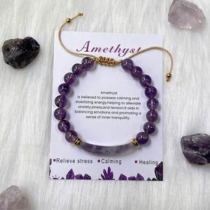 Natural Stone <b>Bracelet</b> Colorful Glass Beaded <b>Chakra</b> Cleansing Custom Logo for Wholesalers Fast Shipping - Product Image 5