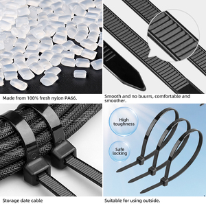 Bridas para cables de 3.6*370mm, autoblocantes, de nylon 66, ecológicas, de 14.6 pulgadas, abrazaderas para cables - Product Image 2