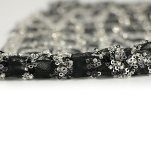 <span class=keywords><strong>Marimekko</strong></span> ผ้าตาข่ายคลุมหน้าปักเลื่อม,ผ้าตาข่ายถักด้วยมุกสำหรับชุดราตรีงานแต่งงาน - Product Image 5