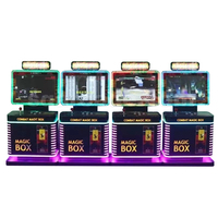 Borne d'arcade commerciale rétro à monnayeur, avec écran pliant de 22 pouces et cabinet métallique, pour jeux de combat en intérieur