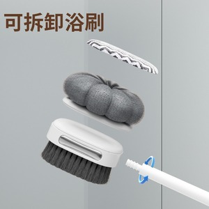 Bath <b>Brush</b> Massage <b>Brush</b> Flower Shape Soft Bristles <b>Long</b> <b>Handle</b> Body Scrubbing Tool Nordic Style Minimalist Design - Product Image 3
