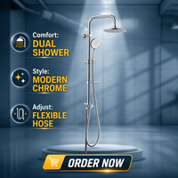 Ensemble de colonne de douche pour salle de bain en plastique ABS chromé TM-1006, fabriqué par CIXI