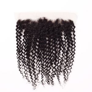 Fermeture frontale en dentelle Deep Wave 13x4, cheveux humains vierges indiens Remy, toupet de cheveux vierges, intégration de cheveux vierges - Product Image 3
