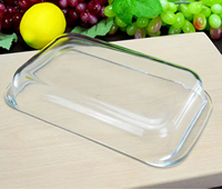 Plateau de cuisson rectangulaire en verre borosilicaté 3 pièces en silicone résistant à la chaleur Articles ménagers pour four
