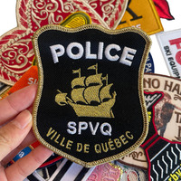 Fabricant de patchs, patchs brodés personnalisés avec logo, patchs en velcro sur mesure, fil métallique, patchs brodés pour chapeaux et uniformes
