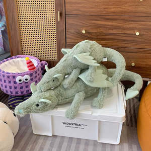 Peluche di Cotone Organico a Forma di Gatto, Drago del Cielo, Drago delle Nevi, Dinosauro Peloso, <span class=keywords><strong>Animali</strong></span> di Peluche, Cuscino Morbido Pesante, Drago Volante - Product Image 5