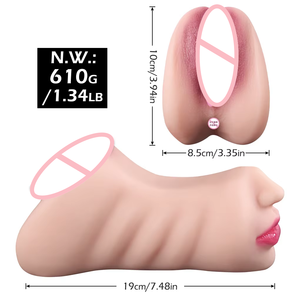 Sex Toy pour Hommes Adultes, Poupée <span class=keywords><strong>Sexuelle</strong></span> à Double Design pour Sexe Oral, GQ12 - Product Image 4