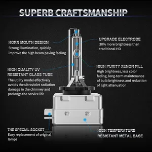 RCJ Super Bright Car Xenon Headlight Bulbs D1S D2S D3S D4S Xenon Bulb HID Xenon Light Lamps D1S/D3S Auto Fog/Driving Headlights