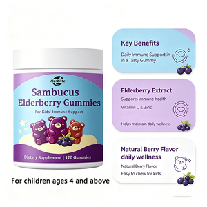Gomitas de Baya de Saúco Sambucus de Marca Privada OEM ODM, Suplemento Dietético con Vitamina C y Zinc para el Apoyo Inmunológico de los Niños - Product Image 3