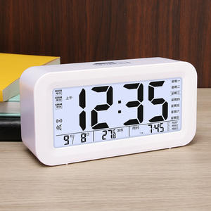 Horloge <span class=keywords><strong>murale</strong></span> numérique multifonction avec alarme, calendrier, température, indispensable pour la maison et le bureau - Product Image 4