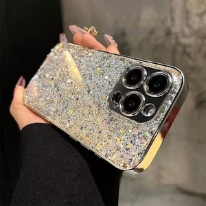 Custodia Fashion Glue Glitter Girls in PC+TPU per <span class=keywords><strong>iPhone</strong></span> 18 <span class=keywords><strong>Pro</strong></span> <span class=keywords><strong>Max</strong></span> <span class=keywords><strong>con</strong></span> <span class=keywords><strong>protezione</strong></span> <span class=keywords><strong>fotocamera</strong></span> antiurto, compatibile anche <span class=keywords><strong>con</strong></span> <span class=keywords><strong>iPhone</strong></span> 17 Air, 16, 15 - Product Image 4