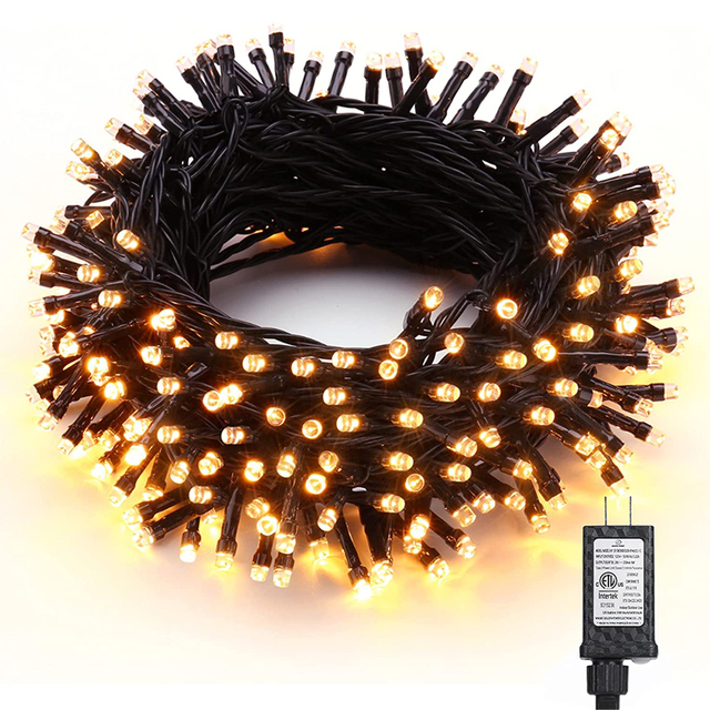 Ultra Bright Timer Memory Function 8 Modes Mini Twinkle Lights Extendable 33ft 100 LED Green Wire Christmas String Lights