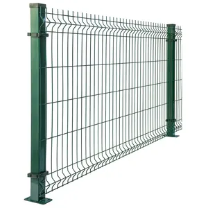 快速供应速度花园围栏聚氯乙烯涂层镀锌焊接3d弯曲弧形丝网围栏